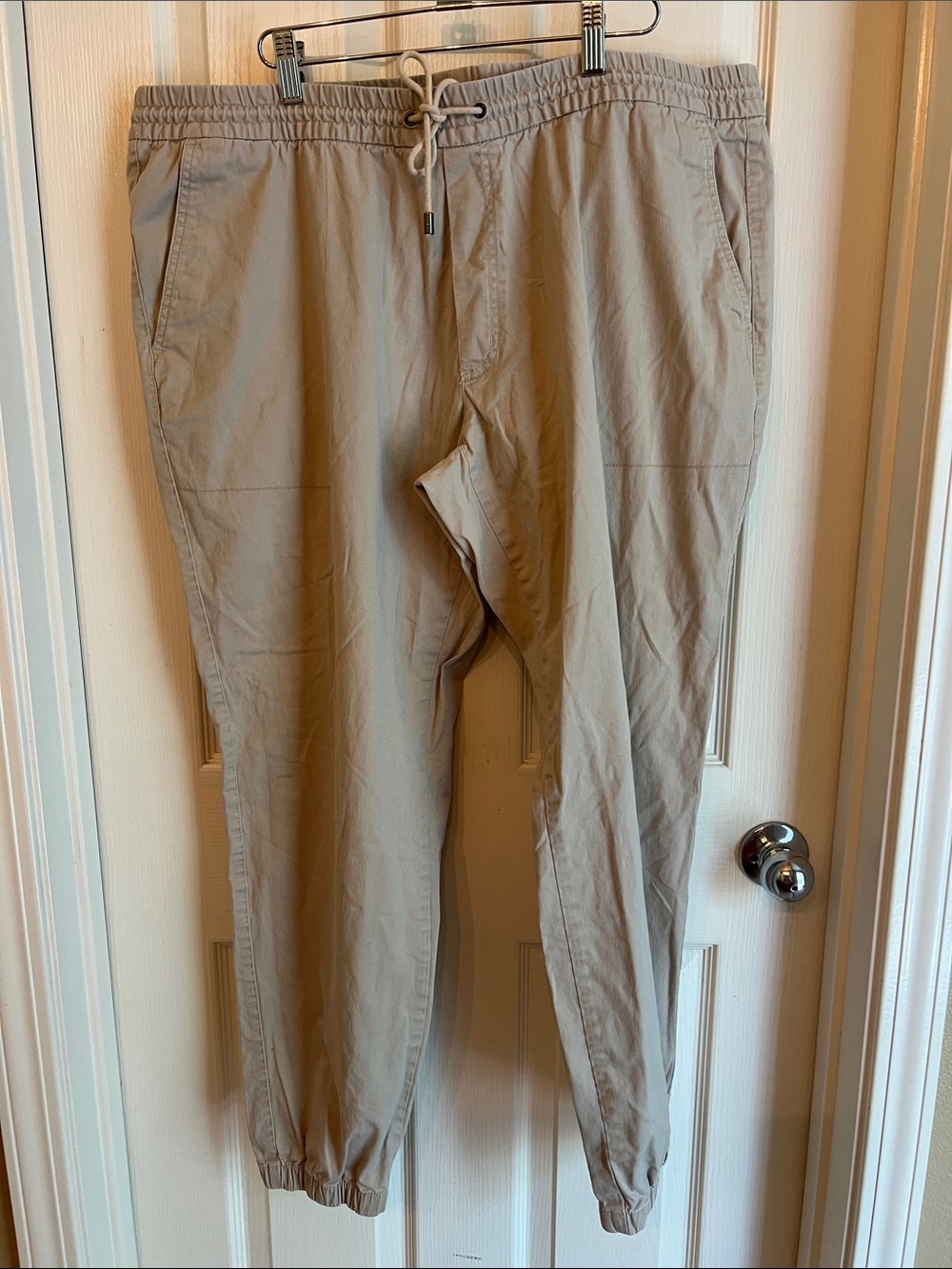 INC International Concepts Men’s Light Khaki Drawstring Joggers